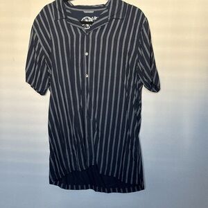 PD&C Dark Blue Shirt with White Stripes